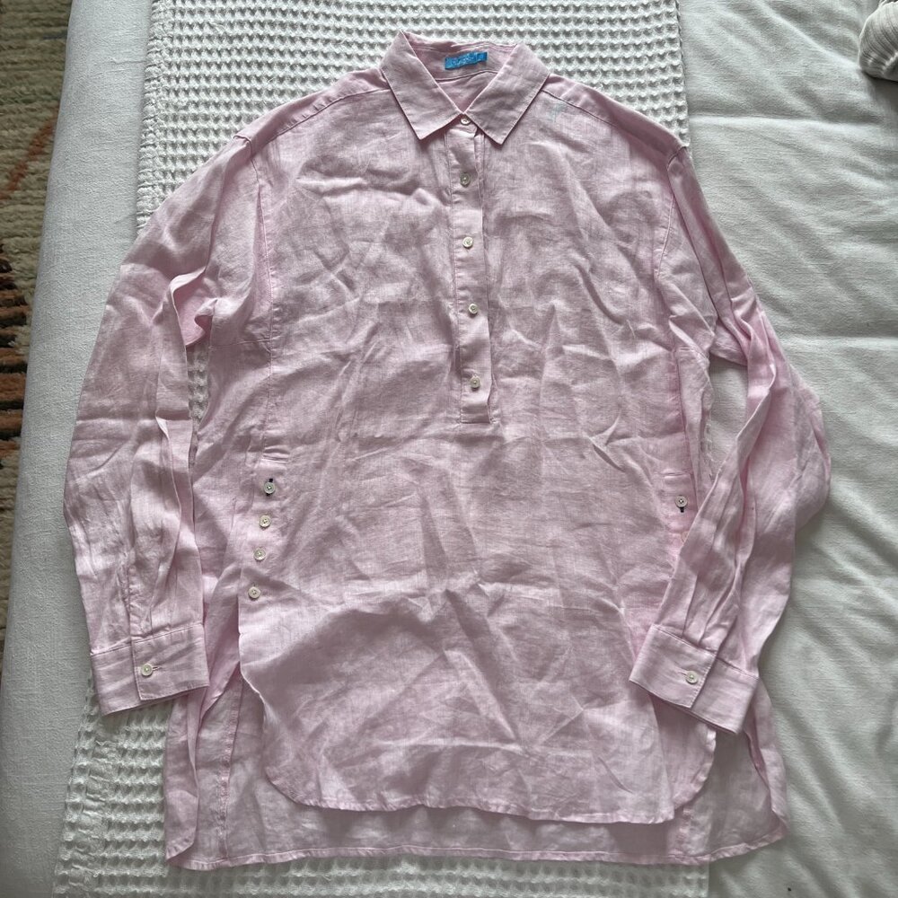 NWOT J.Mclaughlin Fallon Linen Popover Shirt - Picture 5 of 10